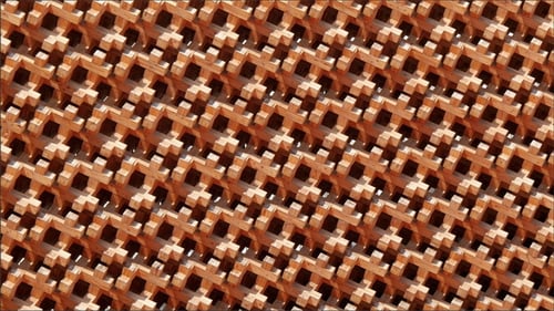 Aerial Footage of Repeating Wooden Lattice Background Pattern