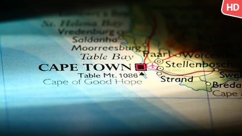 Close Up of Map of Cape Town