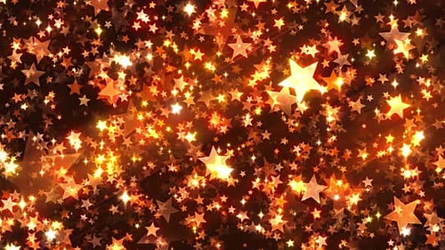 Glowing Golden Stars Celebratory Loop Background Animation