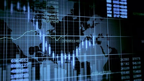 Financial Infographic of Business Data Charts Graphics