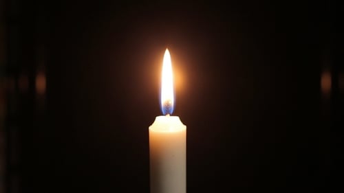 Candle On Black