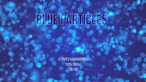 Dynamic Blue Particles Abstract Background Animation