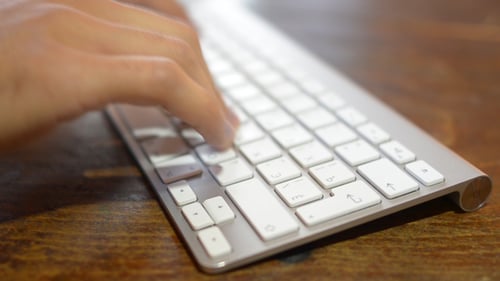 Typing on Keyboard