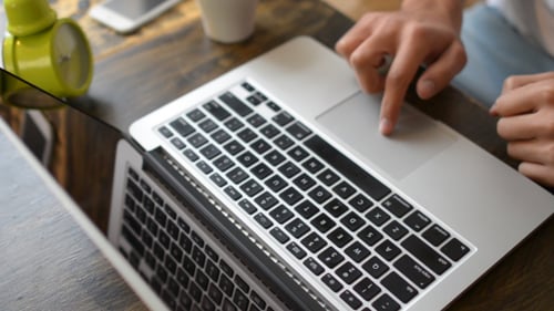 Working Online, Laptop