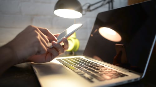 Texting Online, Night Lamp Light