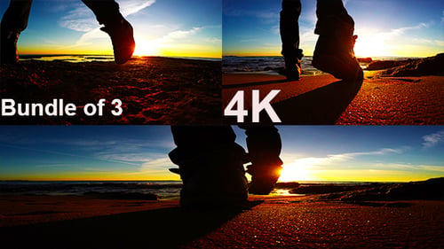 Der Mann am Strand (3 Clips)
