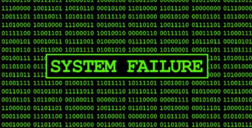 Segundo plano de falha do sistema