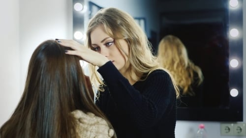 Makeup Artist At Work In The Studio