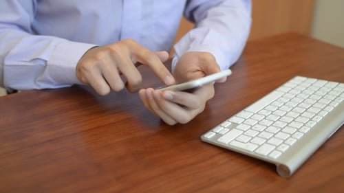 Online Using Smartphone at Work