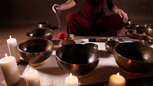 Singing Bowls Create Tranquil Soundscape for Meditation