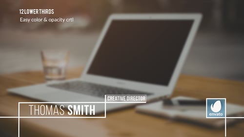 Modern Line Geometric Lower Thirds for Video Projects