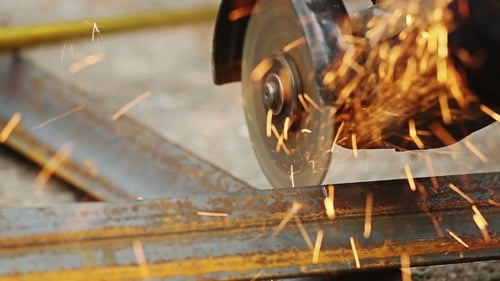 Sawcutting a Metal
