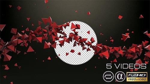 Spinnende rote Dreiecke — 5er-Pack