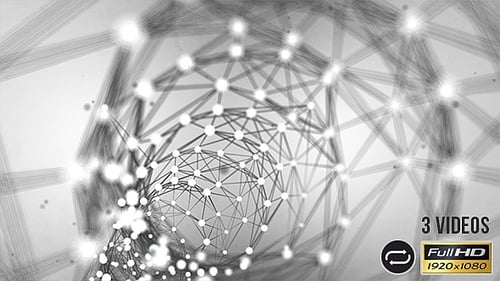 Abstract Digital Network Geometric Connections Background Animation