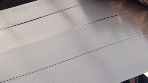 Metal Sheets Processed in an Industrial Machine