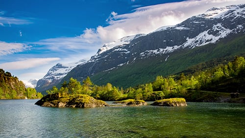 Beautiful Nature Norway With Water