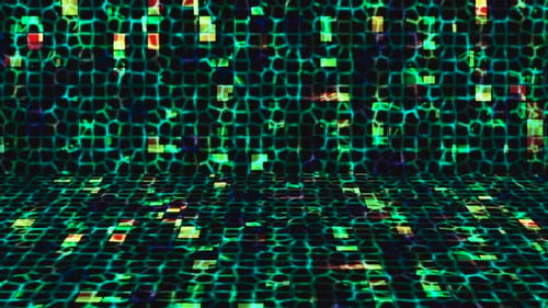 Broadcast Hi-Tech Glittering Abstract Patterns Wall Stage 112