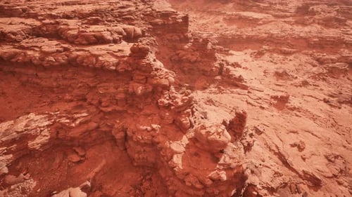 Aerial Grand Canyon in the Fog