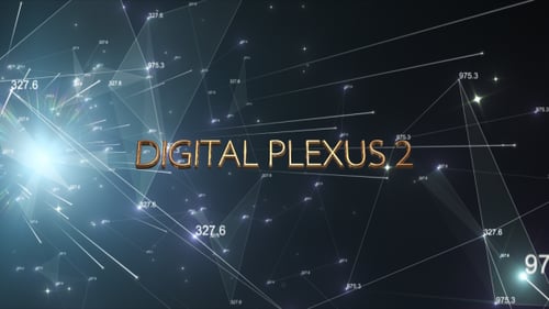 Futuristic Digital Data Network with Glowing Connections and Numeric Values
