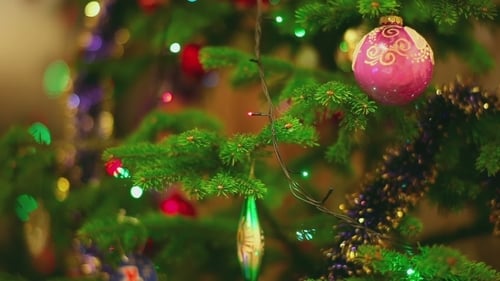 Festive Christmas Tree with Twinkling Lights