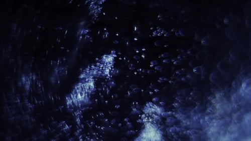 Shimmering Blue Light Particles Abstract Space Background