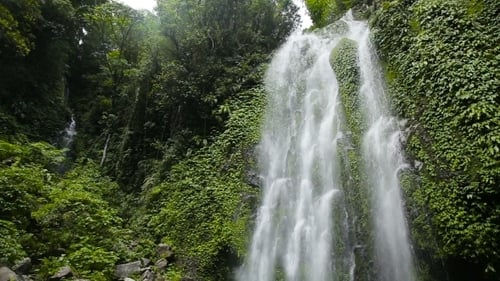 Beautiful Tropical Waterfall.