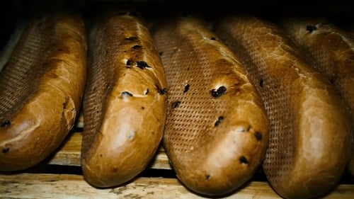 Bread Bakery Food Factory Production With Fresh Products