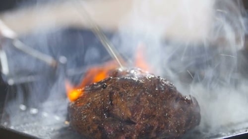 Steak Ignited Fire