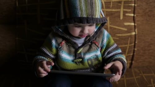 Little Boy In Hood Browse Tablet Pc