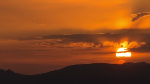 Sonnenuntergang im Berg