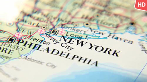 Macro Shot of Colorful New York City Map