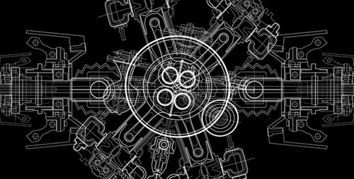 Dynamic Blueprint Animation of Technical Design Lines