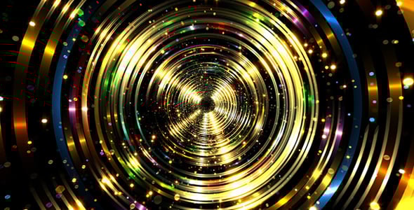 Vibrant Abstract Light Rings Tunnel Background Loop, Backgrounds Motion ...