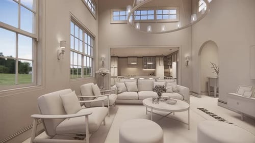 Modern Interior Architectural Design Reveal Animation