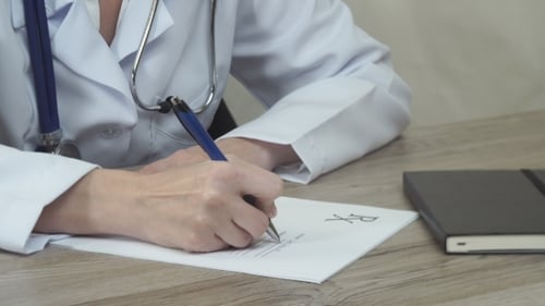 The Doctor Writes a Prescription.