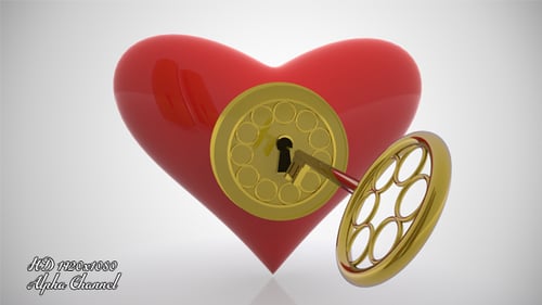 Golden Key - Tür mit offenem Herzen