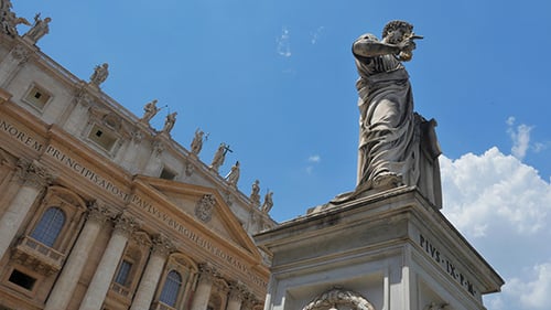 View of Vatican City, St Peter's Square, Rome, Italy