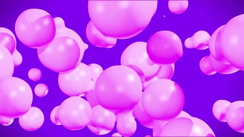 Abstract Pink Fluid Metaballs Looping Background Animation
