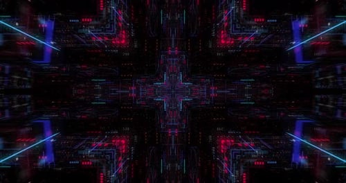 Seamless loop of abstract futuristic technological background