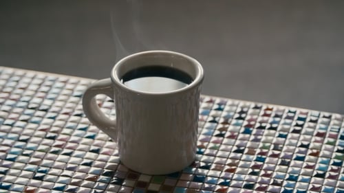 Hot Coffee Mug with Slow Steam