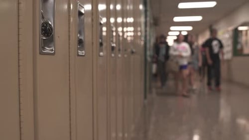 Students Walking Down Hall By Lockers (8 Of 16)