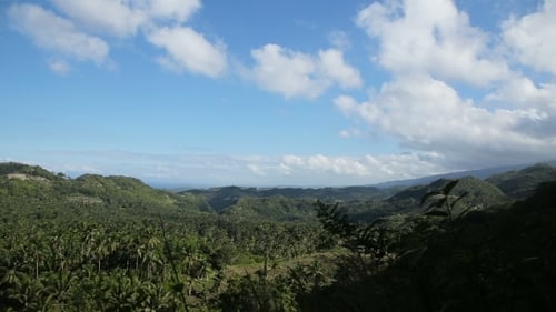Panoramablick auf die Dschungelberge auf den Philippinen