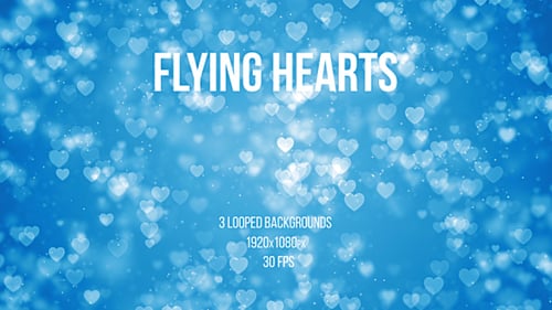 Floating Hearts Background Animation for Love and Celebration Videos