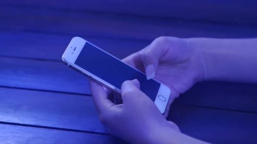 Using Smartphone On Table