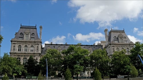 An Old Gothic Style Building on the Roadside of Paris