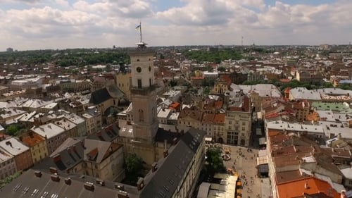 Partie centrale de la ville de Lviv