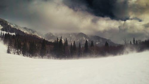 Snow in the Wind of a Storm