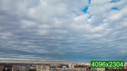 Cloudy Sky over the Residential Area