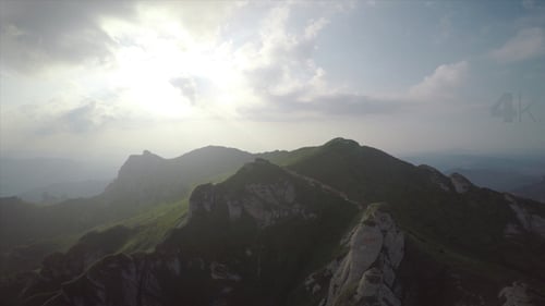 Cinematic Rocky Mountains at Sunset