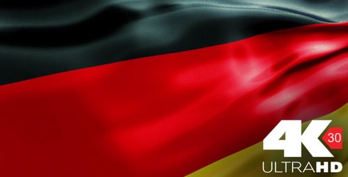 Waving German Flag Seamless Loop